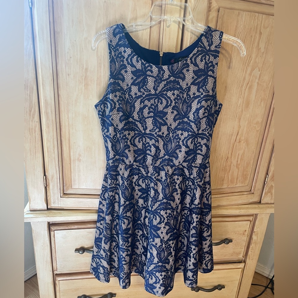 Blue lace dress